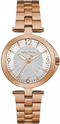 Nautica Dameur Nad15517l Nlc Sølvfarvet/rosaguldtonet Stål Ø37 Mm