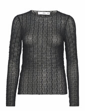 Long-sleeved T-shirt With Ruffles Mango Black