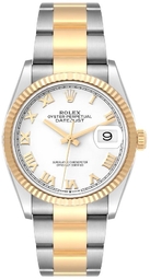 Rolex Dameur 126233-0030 Datejust 36 Hvid/18 Karat Guld Ø36 Mm