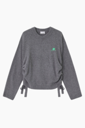 Future Wool Mix Oversized O-neck K2632 - Charcoal Grey - Ganni - Grå S/m