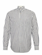 Reg Poplin Stripe Shirt Gant Blue