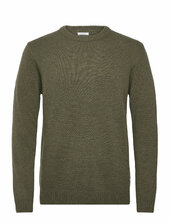 Lambswool O-neck Knit Lindbergh Khaki