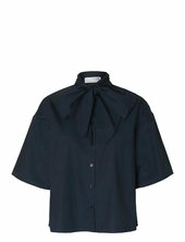 Slfaya-juno 2/4 Bow Shirt Selected Navy
