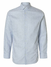 Slhslim-ethan Shirt Ls Aop Spread Noos Selected Blue