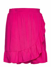 Vipaya Wrap Hw Short Skirt/su - Noos Vila Pink