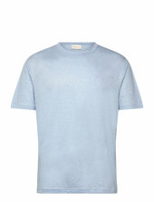 Linen Ss T-shirt Gant Blue