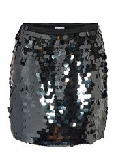 Nmmille Hw Short Big Sequin Skirt Wvn Noisy May Silver