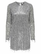 Onlanika Spacy Ls Short Dress Wvn Only Silver
