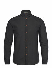 Akleif L/s Cot/linen Shirt Anerkjendt Black