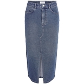 Korte Nederdele Noisy May  Noos Kath Midi Skirt - Medium Blue Denim