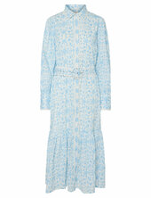 Yasvips Ls Long Shirt Dress S. Yas Blue