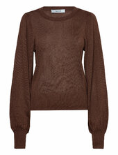 Msliva Metallic Long Sleeve Pullove Minus Brown