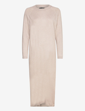 Round-neck Knitted Dress Mango Cream