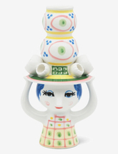 Lady With Hat Lysestage H16 Cm Pink Bjørn Wiinblad Pink