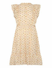 Delicate Printed Cotton Dress Stella Nova Cream