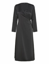Onlthalia L/s Wrap Midi Dress Bf Ptm Only Black