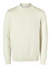 Slhrobert Ls Knit Mock Neck Selected Cream