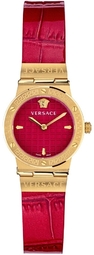 Versace Dameur Vez100621 Greca Logo Mini Rød/læder Ø28 Mm