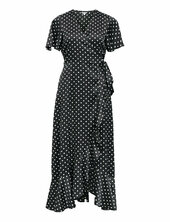 Objsally Papaya S/s Wrap Long Dress E Di Object Black