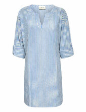Crventa Striped Tunic Cream Blue