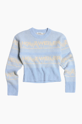 Ski Cropped Crew - Light Blue - Holzweiler - Mønstret L