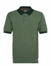 Structured Knitted Solid Polo Scotch & Soda Green