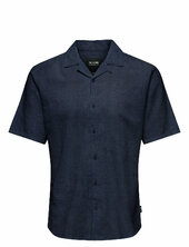 Onscaiden Ss Solid Resort Linen Noos Only & Sons Navy