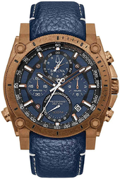 Bulova Herreur 97b186 Precisionist Blå/læder Ø46.5 Mm
