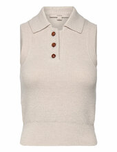 Knitted Polo Top Remain Birger Christensen Beige