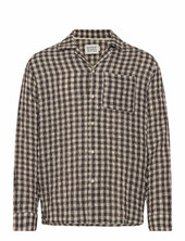 Seersucker Wool Blend Check Shirt Scotch & Soda Brown