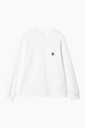 W' L/s Pocket T-shirt - White - Carhartt Wip - Hvid L