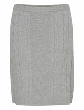Crdela Short Knit Skirt Cream Grey