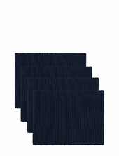 Uni Place Mat Rib 4-pack Linum Navy
