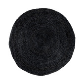 Bombay Tæppe - Flettet Jute - Ø150 Cm - Mørkegrå - House Nordic