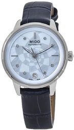 Mido Dameur M043.207.16.131.00 Rainflower Blå/læder Ø34 Mm