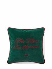 The Merrier Organic Cotton Velvet Pillow Cover Lexington Home Green