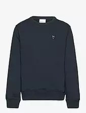 Regular Badge Crew Neck Sweat - Got Knowledge Cotton Apparel Blue