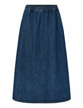 Yascotma Hw Long Denim Skirt S. - D2d Yas Navy
