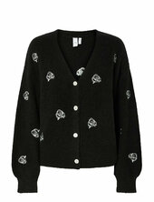 Yasfleur Ls Knit Cardigan S. Noos Yas Black