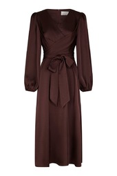 Neo Noir - Kjole - Rimini Heavy Sateen Dress - Burgundy