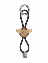 Abe Sølv Nøglering Med Sortlæder Teak/limba Kay Bojesen Black
