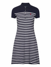 Striped Stretch-mesh Polo Shirtdress Polo Ralph Lauren Navy