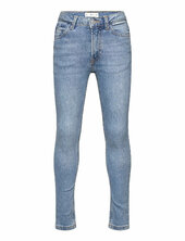 Star-embroidered Skinny Jeans Mango Blue