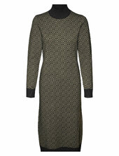 Vmaria Art Ls High-neck Calf Dress Ga Vero Moda Black