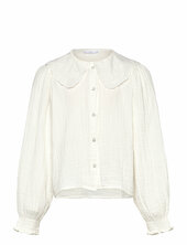 Embroidered Detail Shirt Mango White