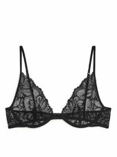 Lace Wire Bra - Black
