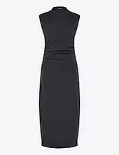Rallie Cross Over Neck Midi Dr French Connection Black