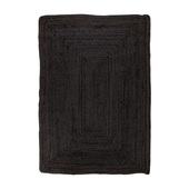 Bombay Tæppe - Flettet Jute - 180x120 Cm - Mørkegrå - House Nordic