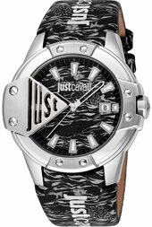 Just Cavalli Herreur Jc1g260l0025 Young Scudo Sort/læder Ø44 Mm