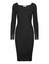 Silk Dress W/ Lace Rosemunde Black